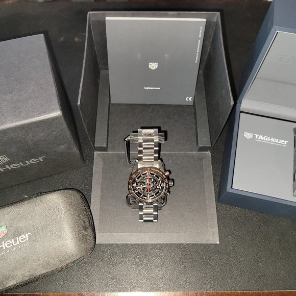 TAG Heuer Carrera Calibre 01 Skeleton Men's Watch - CAR201U.BA0766 - 43MM AUTO - Picture 1 of 15